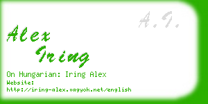 alex iring business card